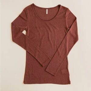 Unaduna / Ziloen long sleeves pointelle wool/silk - henna dune